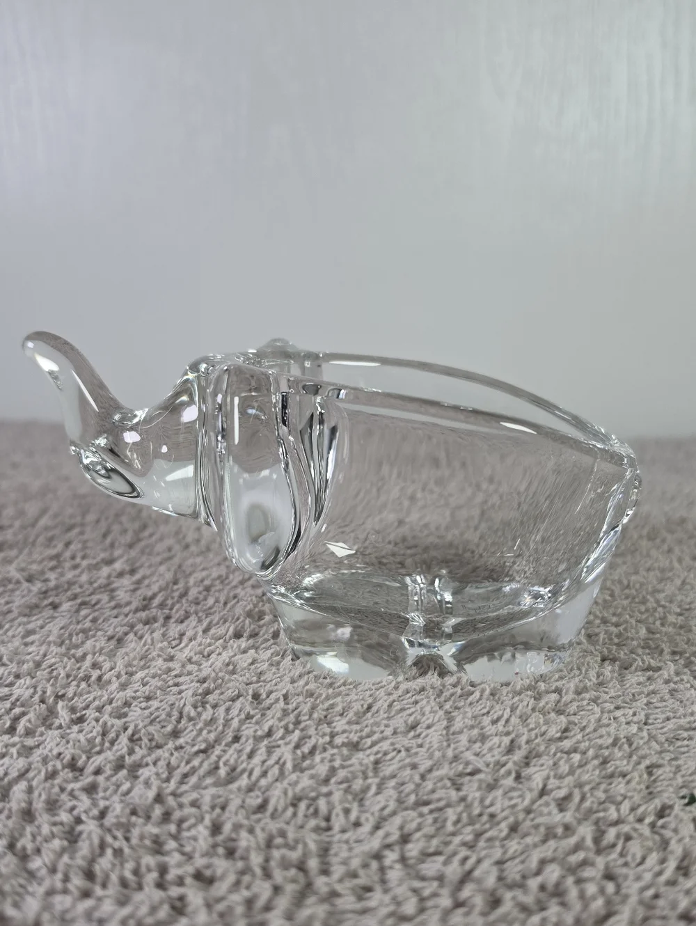 Clear Glass Elephant Decorative Dish - Or Trinket Holder